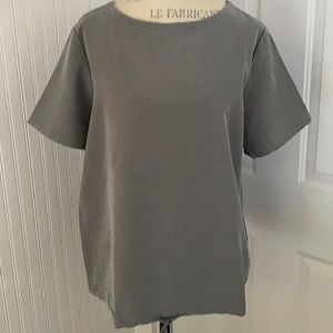 Style studio drawstring grey top size large nwot